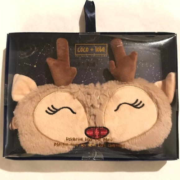 Coco & Lola Accessories - Coco & Lola Delightful Deer Sleeping Eye Mask Beige/Brown